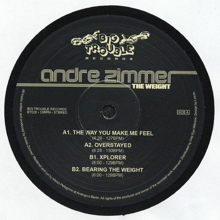 ZIMMER, Andre - The Weight EP vinyl sleeve