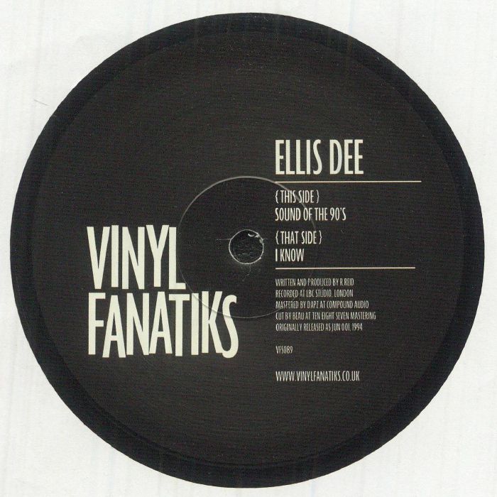 DEE, Ellis - Sound Of The 90s (reissue) vinyl sleeve