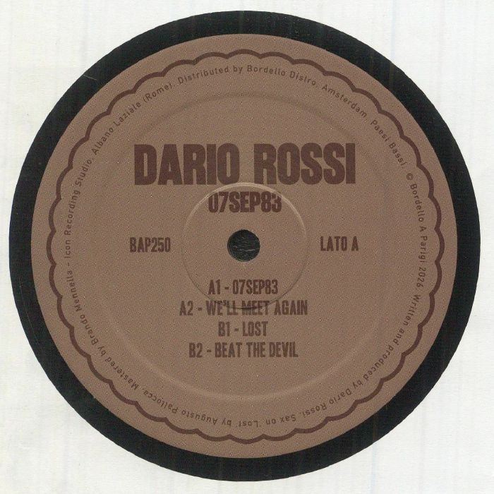 ROSSI, Dario - 07sep83 EP vinyl sleeve