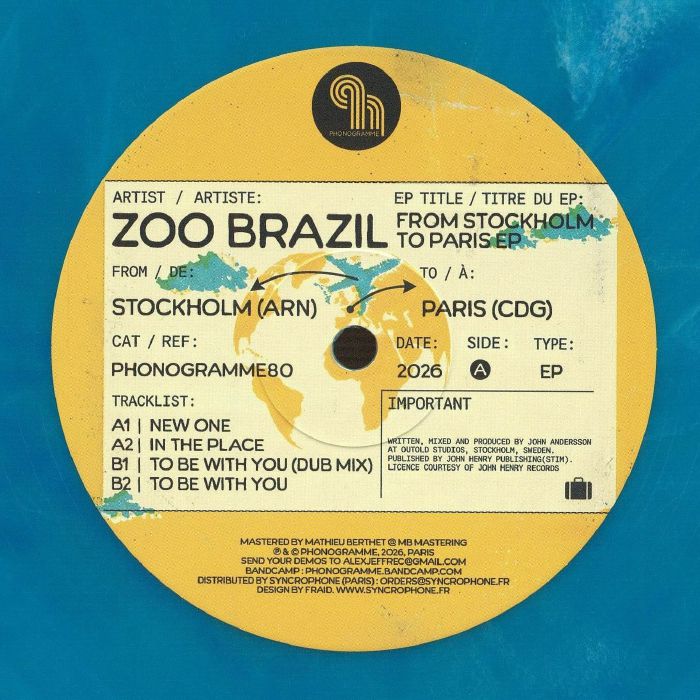 ZOO BRAZIL - From Stockholm To Paris EP vinyl sleeve