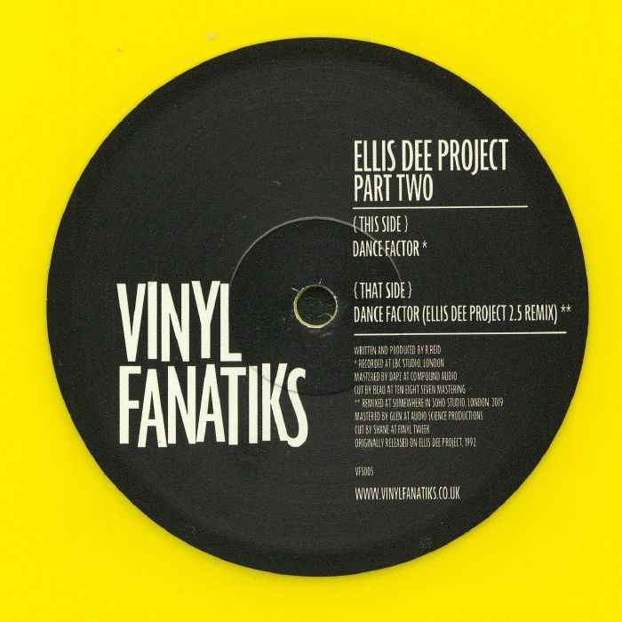 ELLIS DEE PROJECT - Dance Factor vinyl sleeve