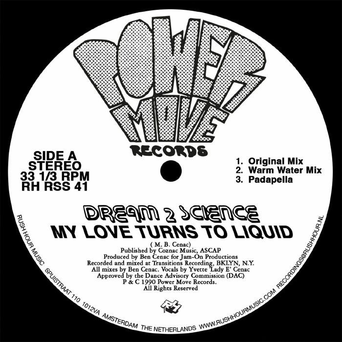 DREAM 2 SCIENCE - My Love Turns To Liquid vinyl sleeve