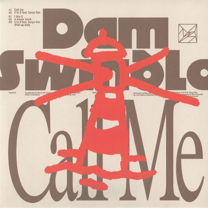 DAM SWINDLE - Call Me EP vinyl sleeve