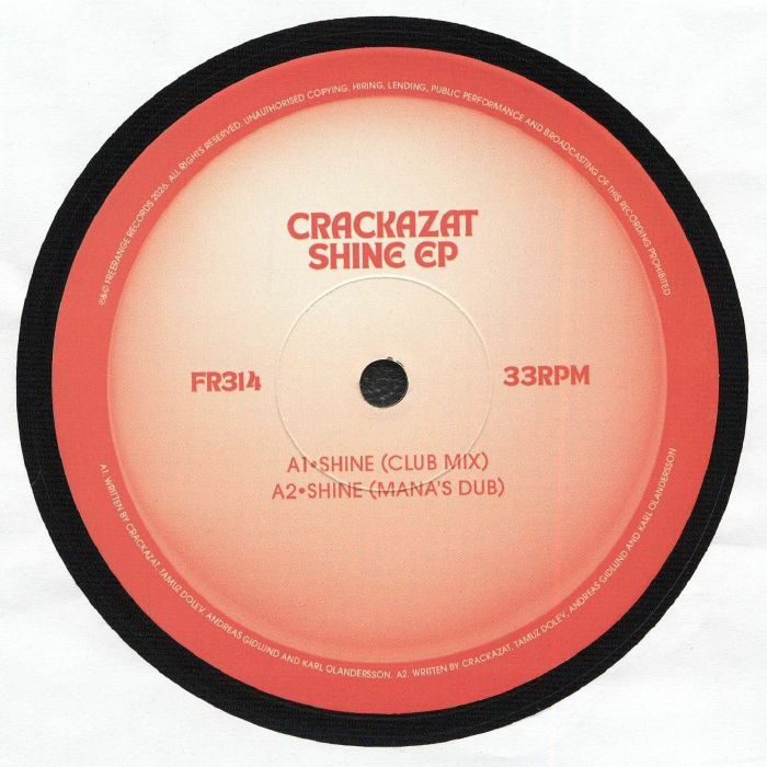 CRACKAZAT - Shine EP (reissue) vinyl sleeve