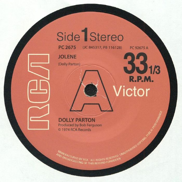 Buy PARTON, Dolly - Jolene (Todd Terje edit) Vinyl | VinylVault UK