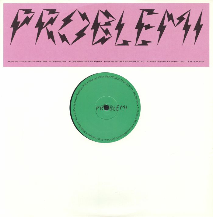 D'ARGENTO, Francisco - Problemi remixes vinyl sleeve