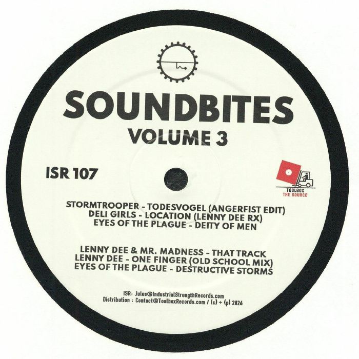 STORMTROOPER/DELI GIRLS/EYES OF THE PLAGUE/LENNY DEE/MR MADNESS - Soundbites Vol 3 vinyl sleeve
