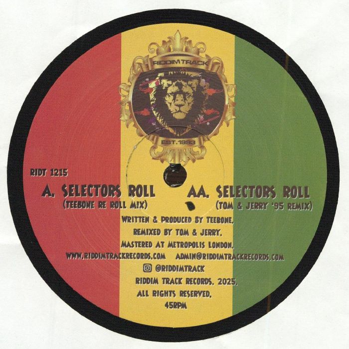 TEEBONE/DEXTROUS - Selector's Roll (remixes) vinyl sleeve