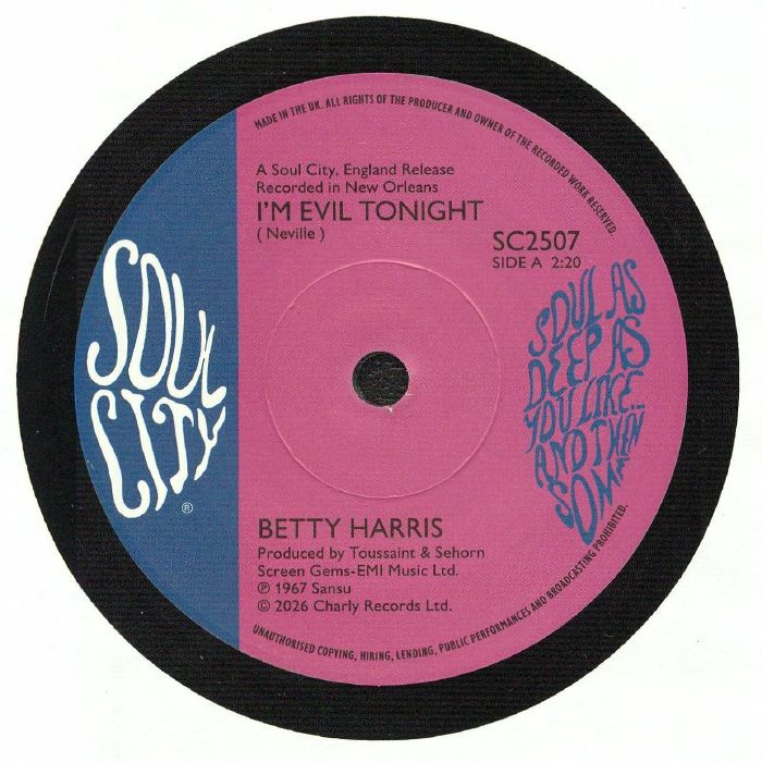 HARRIS, Betty - I'm Evil Tonight (reissue) vinyl sleeve