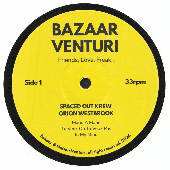 SPACED OUT KREW/ORION WESTBROOK - Friends Love Freak vinyl sleeve