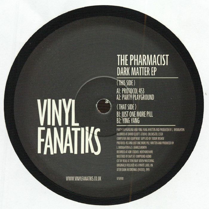 PHARMACIST, THE - Dark Matter EP vinyl sleeve