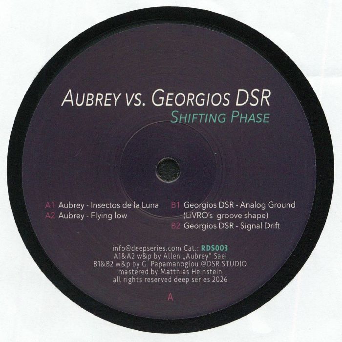 AUBREY vs GEORGIOS DSR - Shifting Phase vinyl sleeve