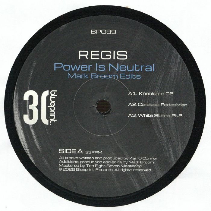 REGIS - Power Is Neutral (Mark Broom edits) vinyl sleeve