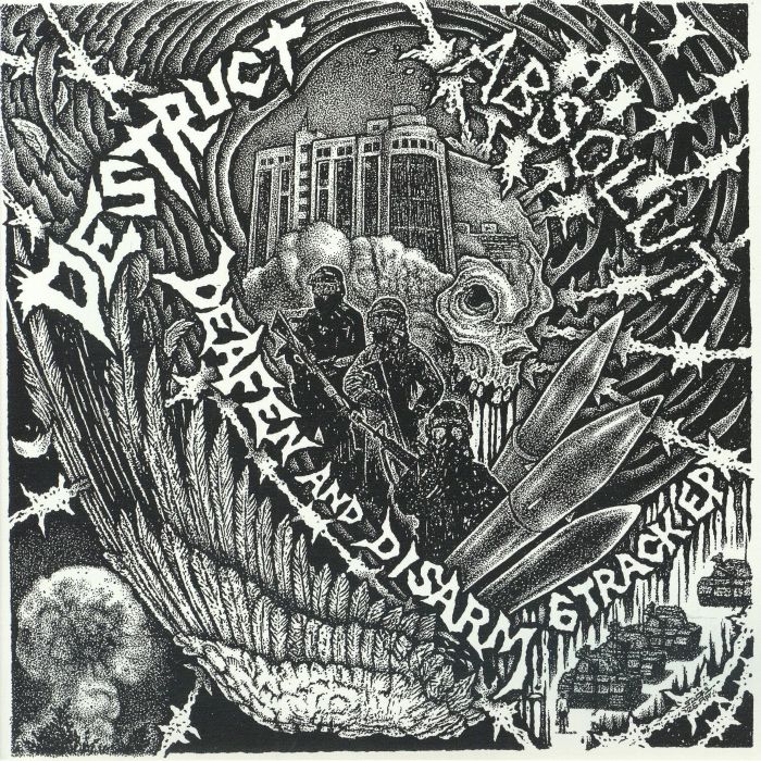 ABSOLUT/DESTRUCT - Deafen & Disarm vinyl sleeve