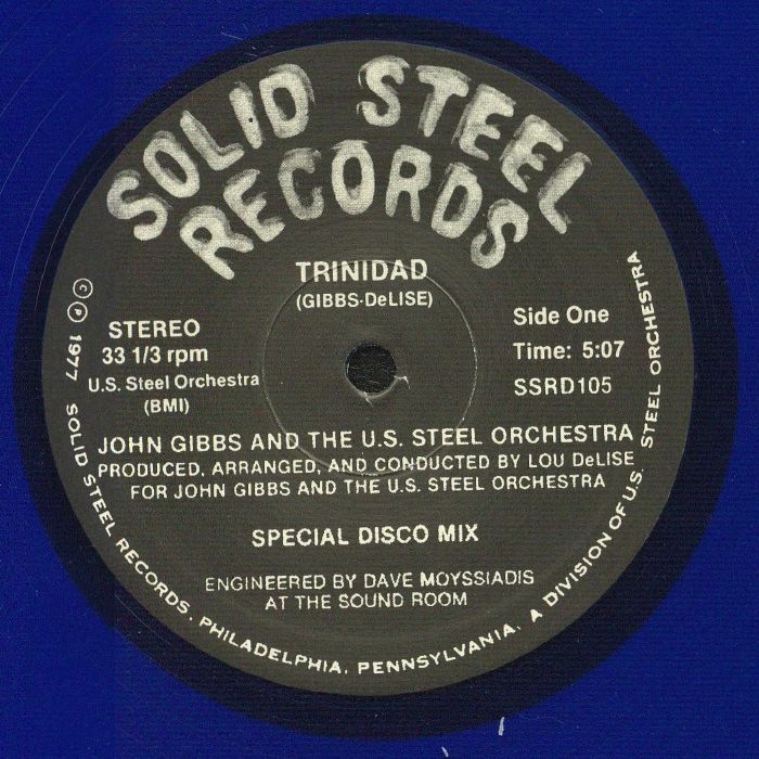 GIBBS, John/THE US STEEL ORCHESTRA - Trinidad vinyl sleeve