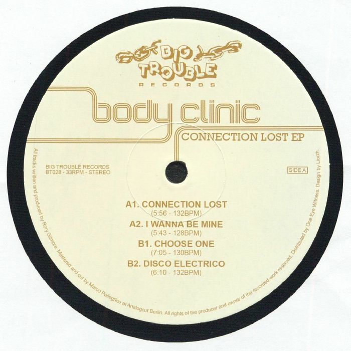 BODY CLINIC - Connection Lost EP vinyl sleeve