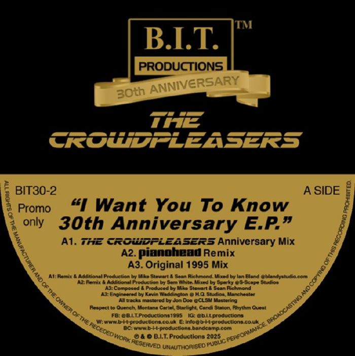 CROWDPLEASERS, The - I Want You To Know (30th Anniversary Edition) vinyl sleeve