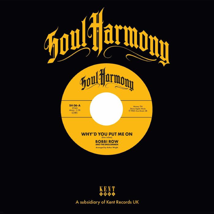 BOBBI ROW/THE ENGLISHMEN/THE QUESTION MARKS - Why'd You Put Me On vinyl sleeve