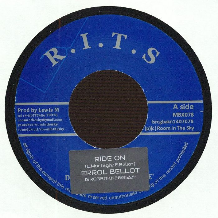 BELLOT, Errol/THE INN HOUSE CREW/VIN GORDON - Ride On vinyl sleeve