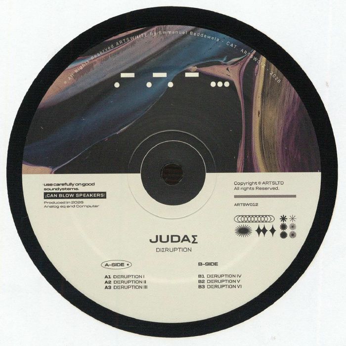 JUDAS - Disrupted EP vinyl sleeve