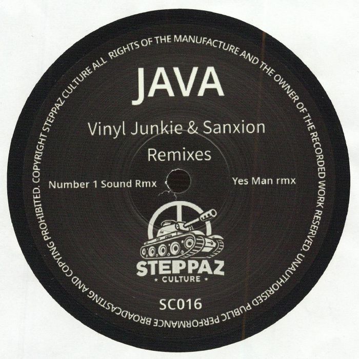 JAVA - Vinyl Junkie & Sanxion Remixes vinyl sleeve