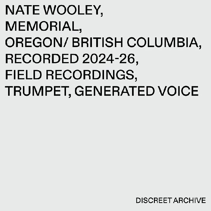 WOOLEY, Nate - Memorial vinyl sleeve