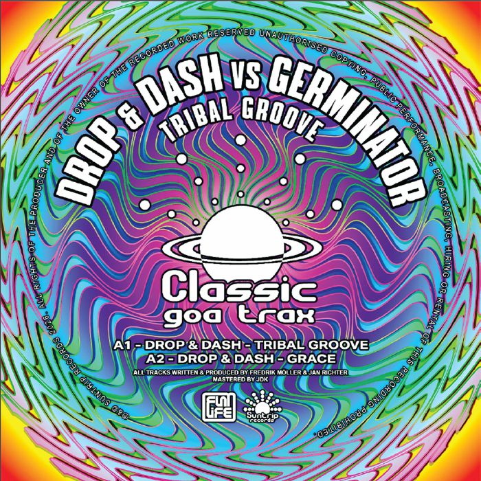 DROP & DASH/GERMINATOR - Tribal Groove vinyl sleeve