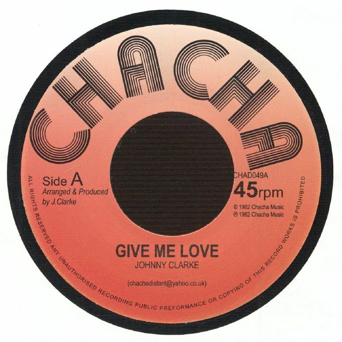 CLARKE, Johnny - Give Me Love vinyl sleeve