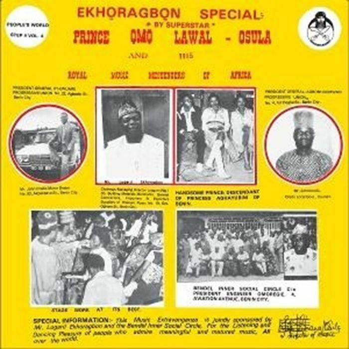 PRINCE OMO LAWAL OSU - Oru Ye Ye Ye vinyl sleeve