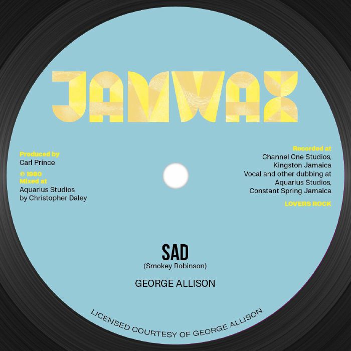 ALLISON, George - Sad vinyl sleeve