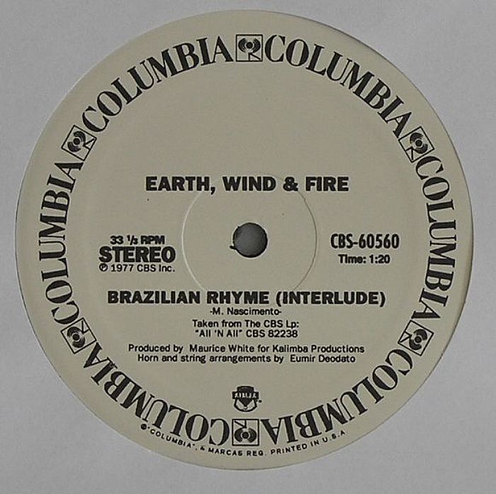 EARTH WIND & FIRE - Brazillian Rhyme vinyl sleeve