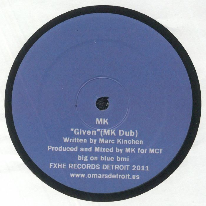 MK aka MARK KINCHEN/OMAR S - Given/Sarah vinyl sleeve