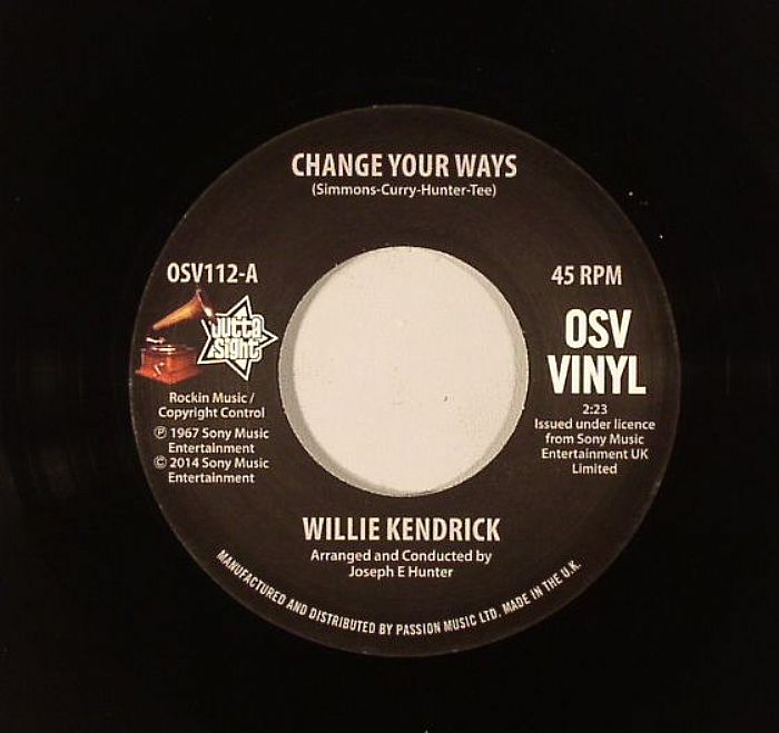 KENDRICK, Willie - Change Your Ways vinyl sleeve