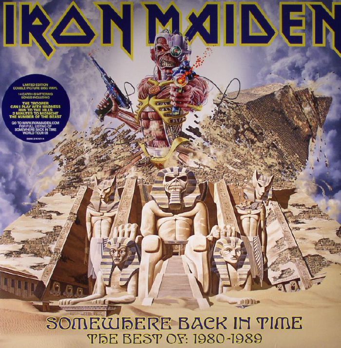 IRON MAIDEN - Somewhere Back In Time: The Best Of 1980-1989 vinyl sleeve