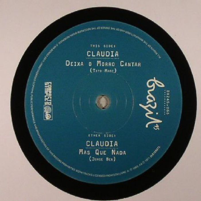 Claudia - Deixa o Morro Cantar / Mas Que Nada vinyl sleeve