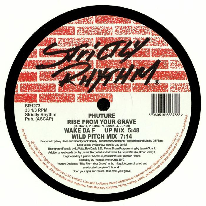 PHUTURE - Rise From Your Grave vinyl sleeve