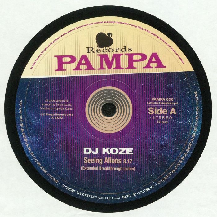 DJ KOZE - Seeing Aliens EP vinyl sleeve
