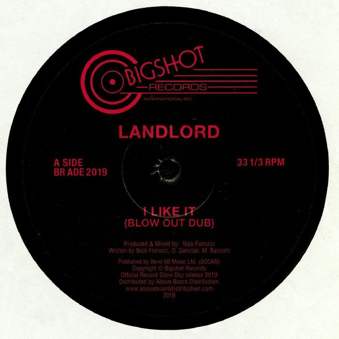 LANDLORD - I Like It (Blow Out Dub) (Record Store Day 2019) vinyl sleeve