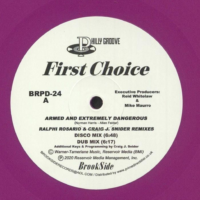 FIRST CHOICE - Armed & Extremely Dangerous/Love & Happiness (remixes) vinyl sleeve