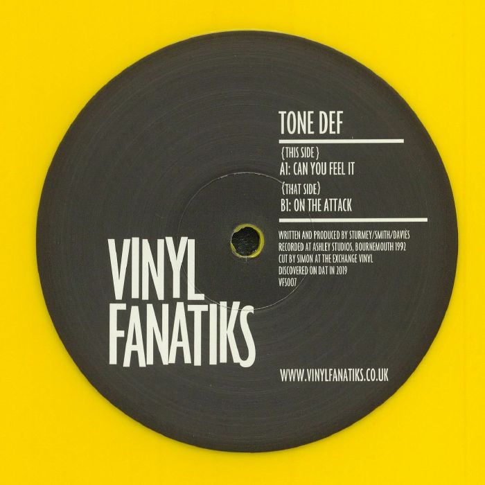 TONE DEF - Can You Feel It vinyl sleeve