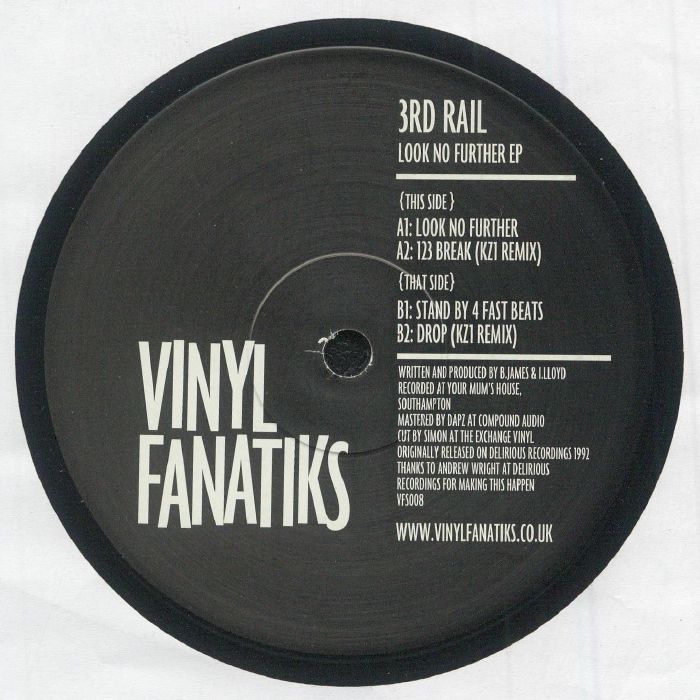 3RD RAIL aka BEN JAMES - Look No Further EP (reissue) vinyl sleeve