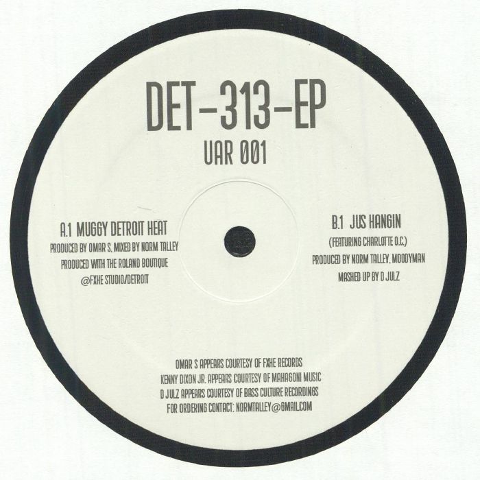 OMAR S/NORM TALLEY/MOODYMANN/D JULZ - DET 313 EP vinyl sleeve