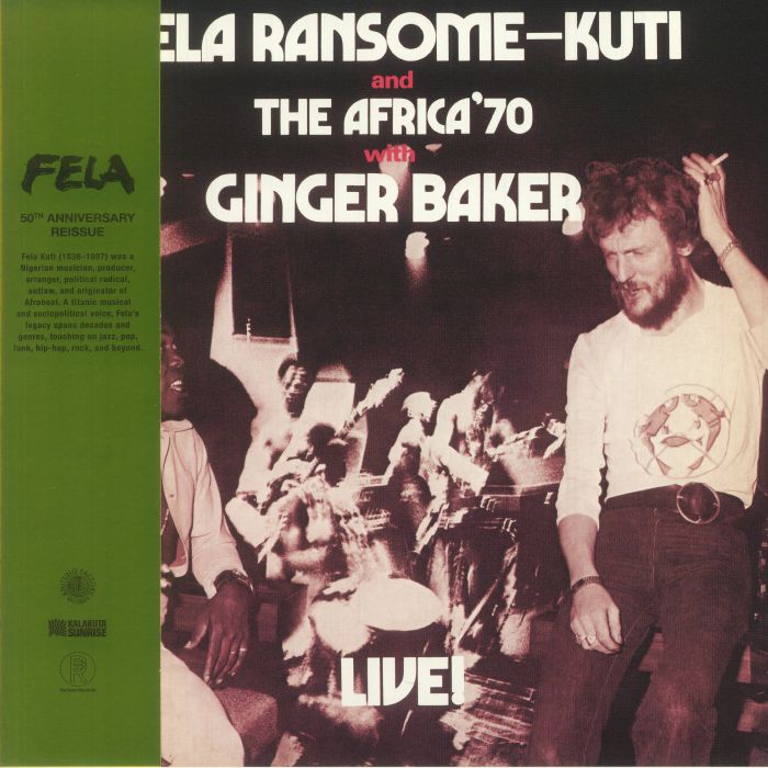 KUTI, Fela Ransome & THE AFRICA 70/GINGER BAKER - Live! (50th Anniversary Edition) vinyl sleeve