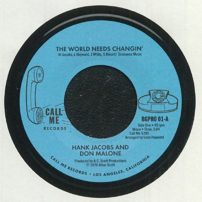 JACOBS, Hank/DON MALONE/THE TKO'S - The World Needs Changin' (reissue) vinyl sleeve