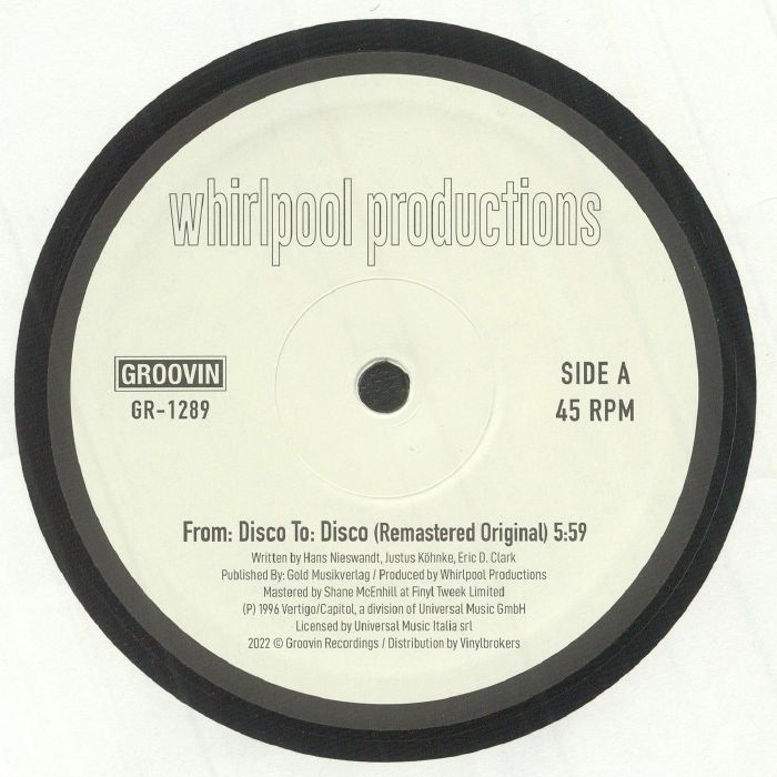 WHIRLPOOL PRODUCTIONS - From Disco To Disco vinyl sleeve