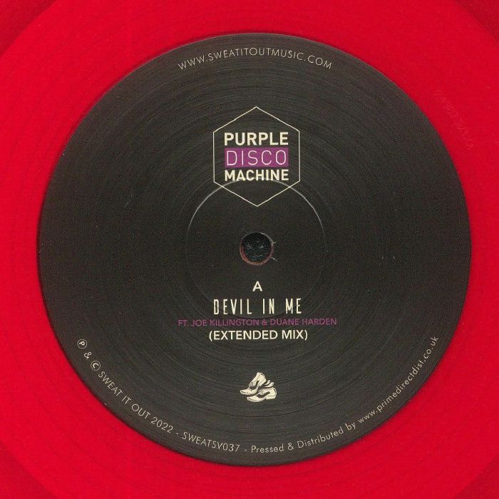 PURPLE DISCO MACHINE feat JOE KILLINGTON/DUANE HARDEN - Devil In Me vinyl sleeve