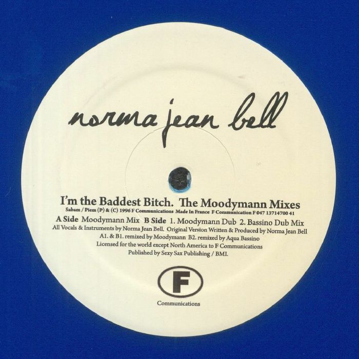 BELL, Norma Jean - I'm The Baddest Bitch: The Moodymann Mixes (reissue) vinyl sleeve