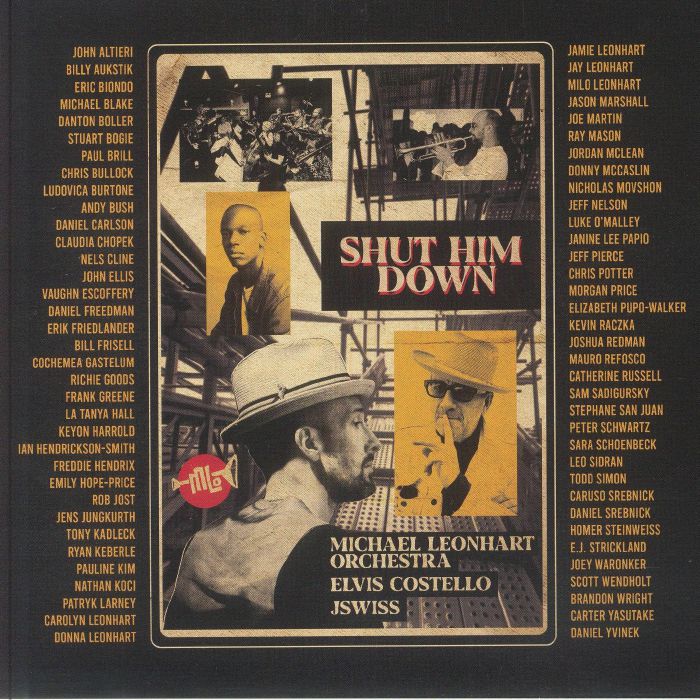 MICHAEL LEONHART ORCHESTRA feat ELVIS COSTELLO & JSWISS - Shut Him Down vinyl sleeve