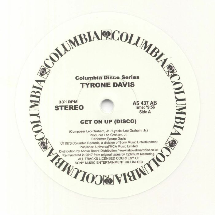 DAVIS, Tyrone - Get On Up (remastered) vinyl sleeve