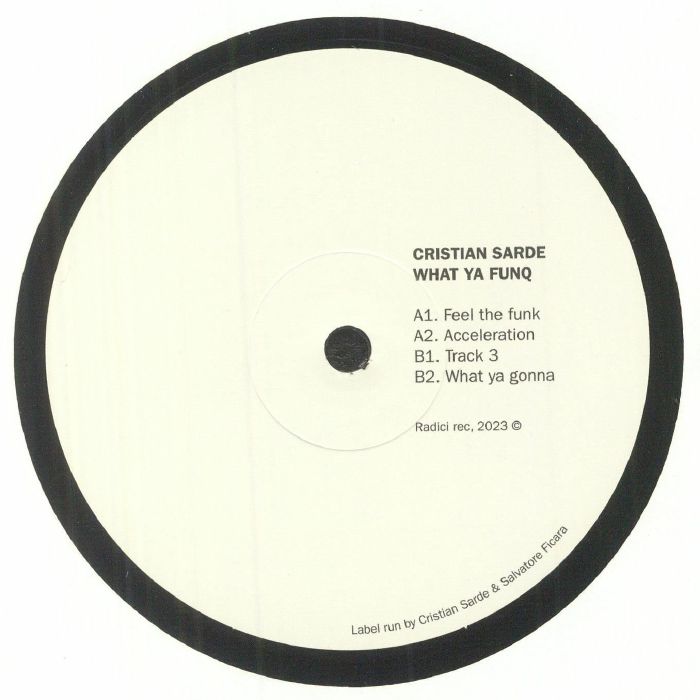 SARDE, Cristian - What Ya Funq vinyl sleeve